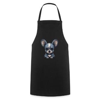 Chihuahua Maus | Lustiges Comic Motiv Film Hund - Kochschürze - Schwarz - Vorne - AI Model Male 185 dark (185cm)