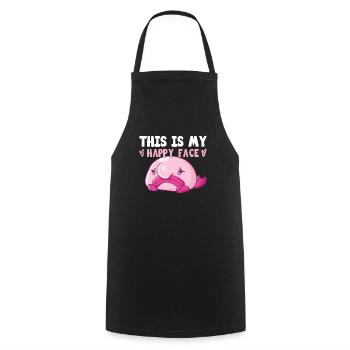 Costume de Blobfish - Visage de poisson Blob laid - - Tablier de cuisine - noir - Devant - AI Model Male 185 dark (185cm)