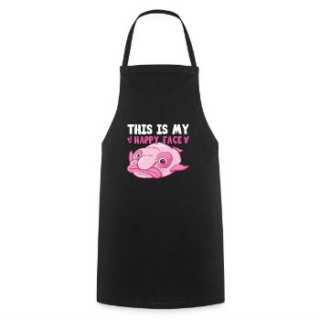 Costume de Blobfish - Visage de poisson Blob laid - - Tablier de cuisine - noir - Devant - AI Model Male 185 dark (185cm)