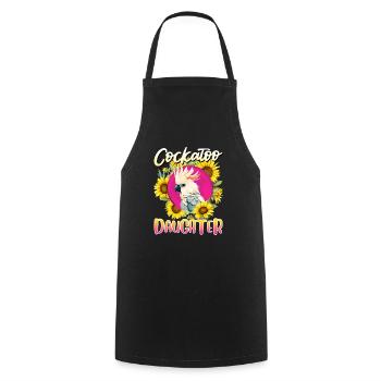 Kakadu Daughter Cockatoo Daughter Girl - Cooking Apron - black - Front - AI Model Male 185 dark (185cm)