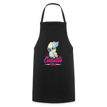 Cacatoès Maman Oiseau Amant Perroquet Femmes - Tablier de cuisine - noir - Devant - AI Model Male 185 dark (185cm)
