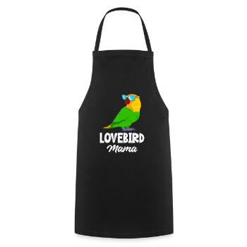 Lovebird Mama Liebesvögel Papagei Halter Frauen - Kochschürze - Schwarz - Vorne - AI Model Male 185 dark (185cm)