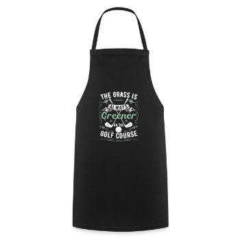 The Grass Is Always Greener On The Golf Course - Cooking Apron - black - Front - AI Model Male 185 dark (185cm)
