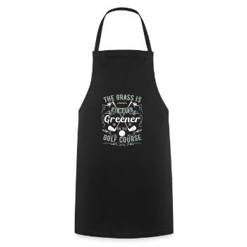 The Grass Is Always Greener On The Golf Course - Cooking Apron - black - Front - AI Model Male 185 dark (185cm)