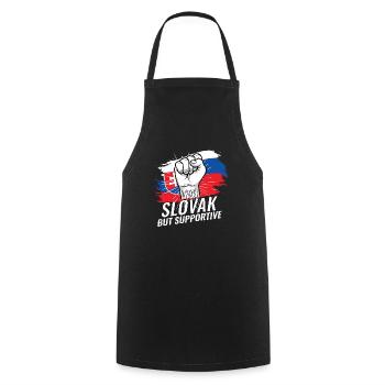 Pas slovaque mais favorable Slovaquie Pays du drapeau - Tablier de cuisine - noir - Devant - AI Model Male 185 dark (185cm)