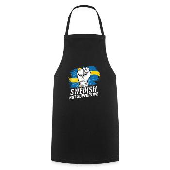 Pas suédois mais favorable à la Suède Pays du drapeau - Tablier de cuisine - noir - Devant - AI Model Male 185 dark (185cm)