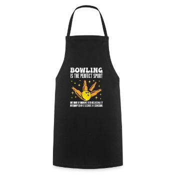Bowling It ́s like Workout Bierfan Bowlingspieler - Cooking Apron - black - Front - AI Model Male 185 dark (185cm)