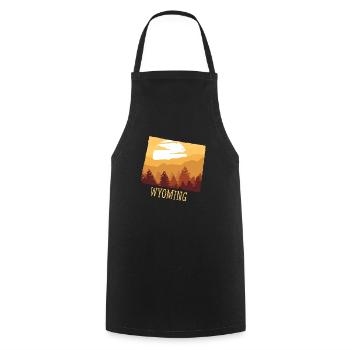 Wyoming - Cooking Apron - black - Front - AI Model Male 185 dark (185cm)