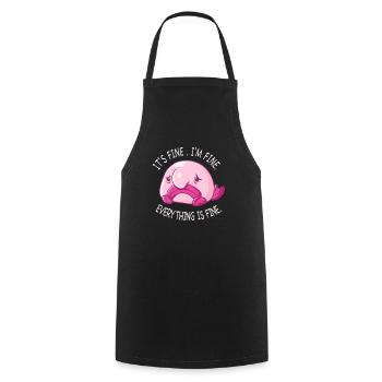 Costume de Blobfish - Visage de poisson Blob laid - - Tablier de cuisine - noir - Devant - AI Model Male 185 dark (185cm)