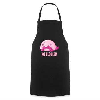 Costume de Blobfish - Visage de poisson Blob laid - - Tablier de cuisine - noir - Devant - AI Model Male 185 dark (185cm)