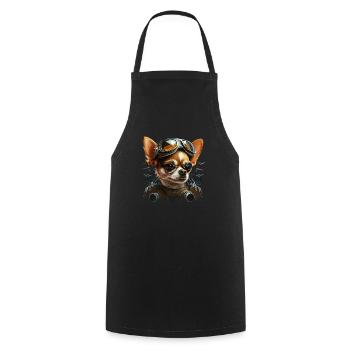 Chihuahua | Race Racing Car Funny Dog Mechanic - Cooking Apron - black - Front - AI Model Male 185 dark (185cm)