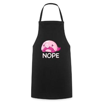 Costume de Blobfish - Visage de poisson Blob laid - - Tablier de cuisine - noir - Devant - AI Model Male 185 dark (185cm)