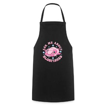 Costume de Blobfish - Visage de poisson Blob laid - - Tablier de cuisine - noir - Devant - AI Model Male 185 dark (185cm)