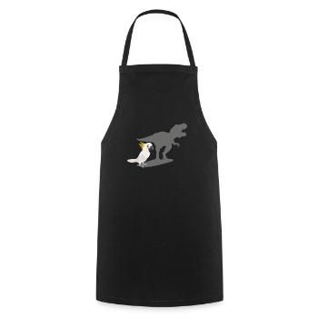 Cockatoo Dinosaur Cockatoo Parrot Holder - Cooking Apron - black - Front - AI Model Male 185 dark (185cm)
