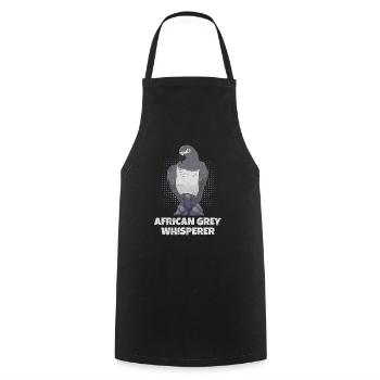 Grey Parrot Whisperer African Grey Whisperer - Cooking Apron - black - Front - AI Model Male 185 dark (185cm)