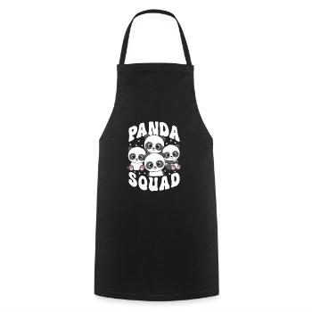Panda Trupp - Kochschürze - Schwarz - Vorne - AI Model Male 185 dark (185cm)