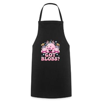 Costume de Blobfish - Visage de poisson Blob laid - - Tablier de cuisine - noir - Devant - AI Model Male 185 dark (185cm)