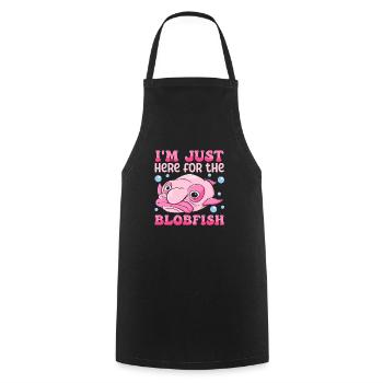 Costume de Blobfish - Visage de poisson Blob laid - - Tablier de cuisine - noir - Devant - AI Model Male 185 dark (185cm)