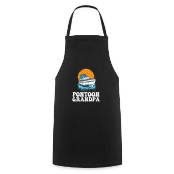Pontoon Grandpa Father's Day Motorboating - Cooking Apron - black - Front - AI Model Male 185 dark (185cm)