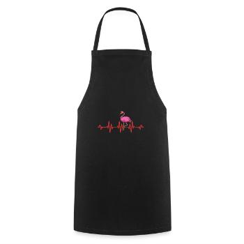 Flaminog Heart Palpitations Flamingo Tenue femme - Tablier de cuisine - noir - Devant - AI Model Male 185 dark (185cm)