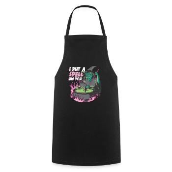 Witch Halloween Costume I Put A Spell On You - Cooking Apron - black - Front - AI Model Male 185 dark (185cm)