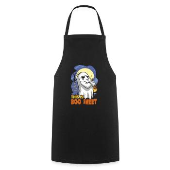 Drôle de fantôme Halloween - Tablier de cuisine - noir - Devant - AI Model Male 185 dark (185cm)