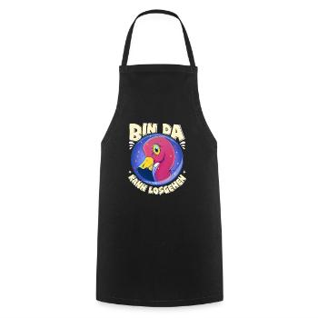 Fête Flamingo Je suis prêt à partir Femmes - Tablier de cuisine - noir - Devant - AI Model Male 185 dark (185cm)