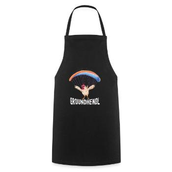 Paraglider Groundhendl Paraglider Women - Cooking Apron - black - Front - AI Model Male 185 dark (185cm)