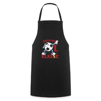 Lustiges Einschulung Grundschule Fußball - Kochschürze - Schwarz - Vorne - AI Model Male 185 dark (185cm)