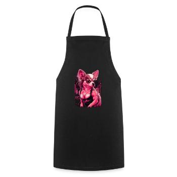 Pink Chihuahua | Fitness Girl Gym Sport Dumbbell - Cooking Apron - black - Front - AI Model Male 185 dark (185cm)