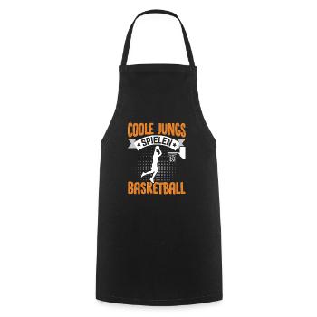 Coole Jungs spielen Basketball Geschenkidee - Kochschürze - Schwarz - Vorne - AI Model Male 185 dark (185cm)