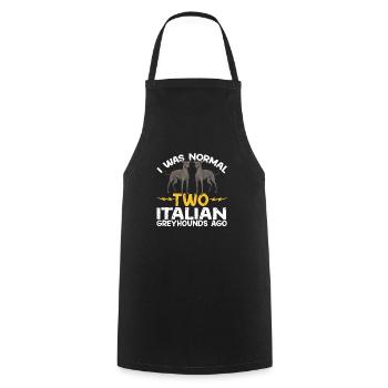 Italian Greyhound Greyhound Dogs - Cooking Apron - black - Front - AI Model Male 185 dark (185cm)