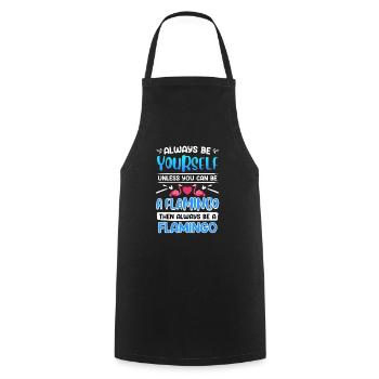 Les flamants roses sont toujours des femmes flamants roses - Tablier de cuisine - noir - Devant - AI Model Male 185 dark (185cm)