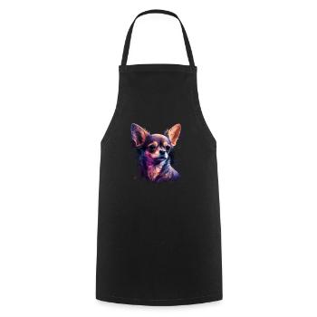 Chihuahua | Welpe Mama Lustiger Hund Niedlich - Kochschürze - Schwarz - Vorne - AI Model Male 185 dark (185cm)