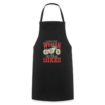 Love Several Bikes - Cooking Apron - black - Front - AI Model Male 185 dark (185cm)