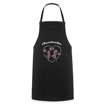 Pom-pom girl, pom-pom girl, chérographe, danseuse - Tablier de cuisine - noir - Devant - AI Model Male 185 dark (185cm)