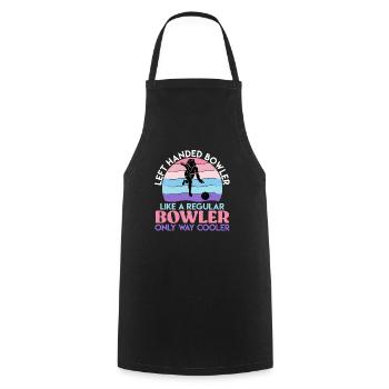 Bowlingspieler Linkshändig Bowler Bowlen Girl - Kochschürze - Schwarz - Vorne - AI Model Male 185 dark (185cm)