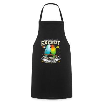 Lovebirds Always You except you can be a Lovebird - Cooking Apron - black - Front - AI Model Male 185 dark (185cm)