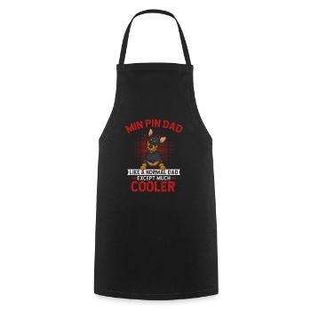 Miniature Pinscher Rehpinscher Min Pin Dog - Cooking Apron - black - Front - AI Model Male 185 dark (185cm)