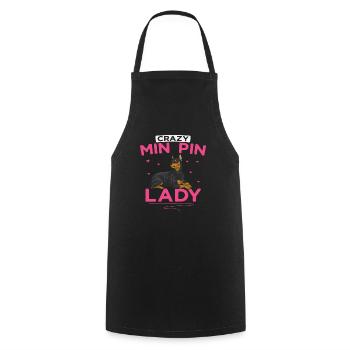 Miniature Pinscher Rehpinscher Min Pin Dog - Cooking Apron - black - Front - AI Model Male 185 dark (185cm)