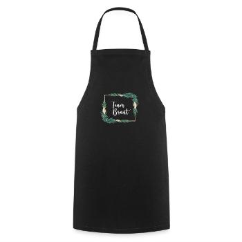 Team Braut I Blumenkranz Hochzeit Boho Stil - Kochschürze - Schwarz - Vorne - AI Model Male 185 dark (185cm)