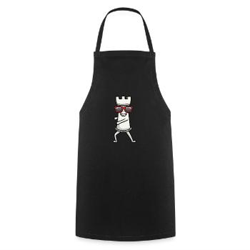 Dancing chess pieces Chess players - Cooking Apron - black - Front - AI Model Male 185 dark (185cm)