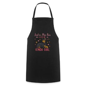 Miniature Pinscher Rehpinscher Min Pin Dog - Cooking Apron - black - Front - AI Model Male 185 dark (185cm)