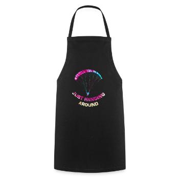 Paragliders I'm just hanging out here - Cooking Apron - black - Front - AI Model Male 185 dark (185cm)