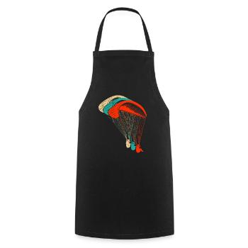 Paragliding Paraglider Shirt Paraglider - Cooking Apron - black - Front - AI Model Male 185 dark (185cm)