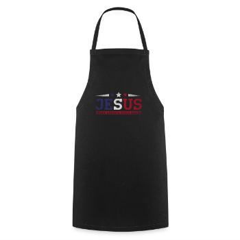 Jésus rend l’Amérique pieuse, à nouveau la foi - Tablier de cuisine - noir - Devant - AI Model Male 185 dark (185cm)