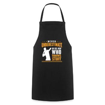 Lancer du poids Athlétisme - Tablier de cuisine - noir - Devant - AI Model Male 185 dark (185cm)