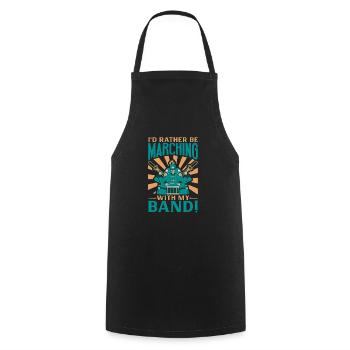 Marching Band Clarinetist School Rehearsal Music - Cooking Apron - black - Front - AI Model Male 185 dark (185cm)