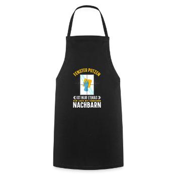 Fenster putzen ist für Leute mit hübschen Nachbarn - Kochschürze - Schwarz - Vorne - AI Model Male 185 dark (185cm)