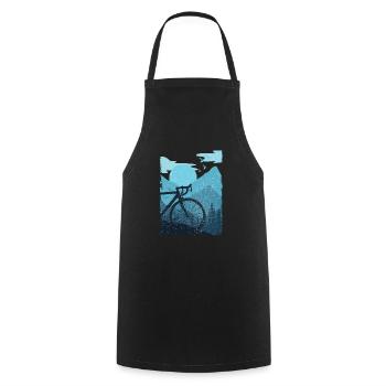Cyclisme Nature - Tablier de cuisine - noir - Devant - AI Model Male 185 dark (185cm)